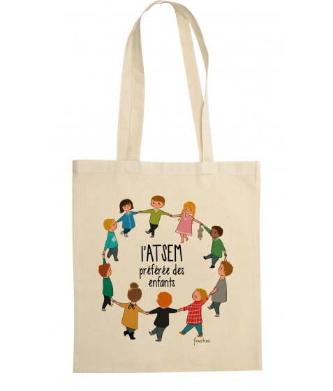 Cadeau ATSEM : sac l'ATSEM préférée des enfants, signé Faustine.