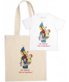 Cadeau mère-fils : sac et T-shirt 