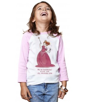 T-Shirt Princesse blanc/rose "Je suis une fée-princesse-star" 8-10 ans signé Nathalie Jomard