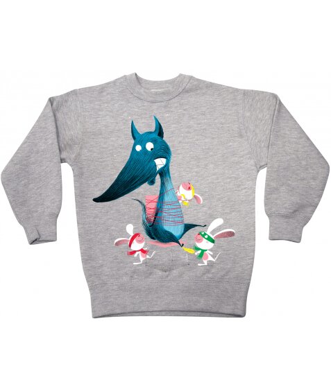 Sweat-Shirt enfant mixte LOUP signé Philippe Jalbert
