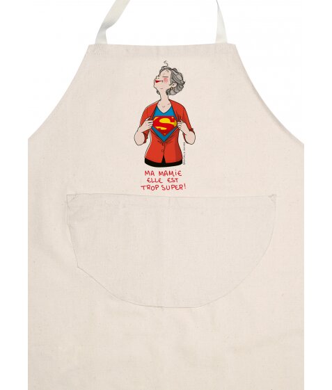 NOUVEAU ! Tablier de cuisine pour mamie "Ma mamie elle est trop super"