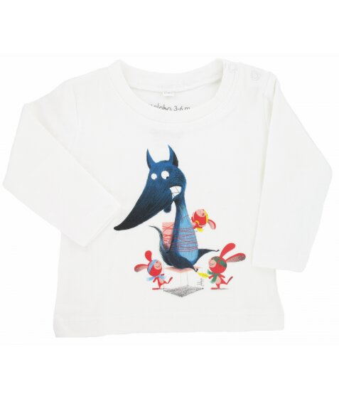T-shirt bébé mixte Loup, signé Philippe Jalbert